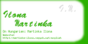 ilona martinka business card